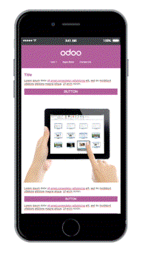 Odoo image and text block